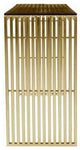 Maya Steel Console Table, Brushed Gold