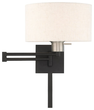 Livex Lighting Black 1-Light Swing Arm Wall Lamp