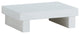 Benzara BM182979 Finely Designed Solid Wood Nightstand, Glossy White