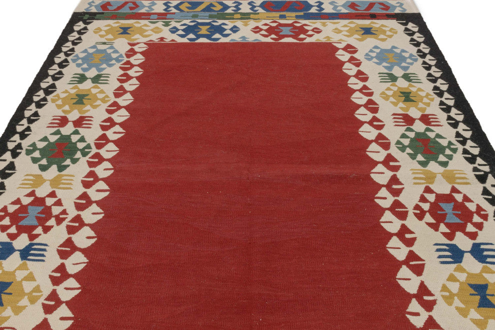 New Handwoven Turkish Kilim Rug 6' x 7' 11", 72 in. x 95 in.
