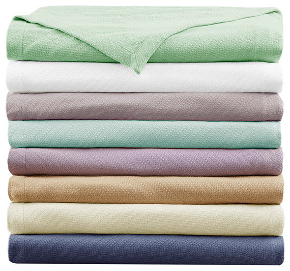 Madison Park Liquid Cotton Blanket, Navy