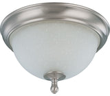 Nuvo Bella 2-Light 11" Brushed Nickel Flushmount Ceiling Light