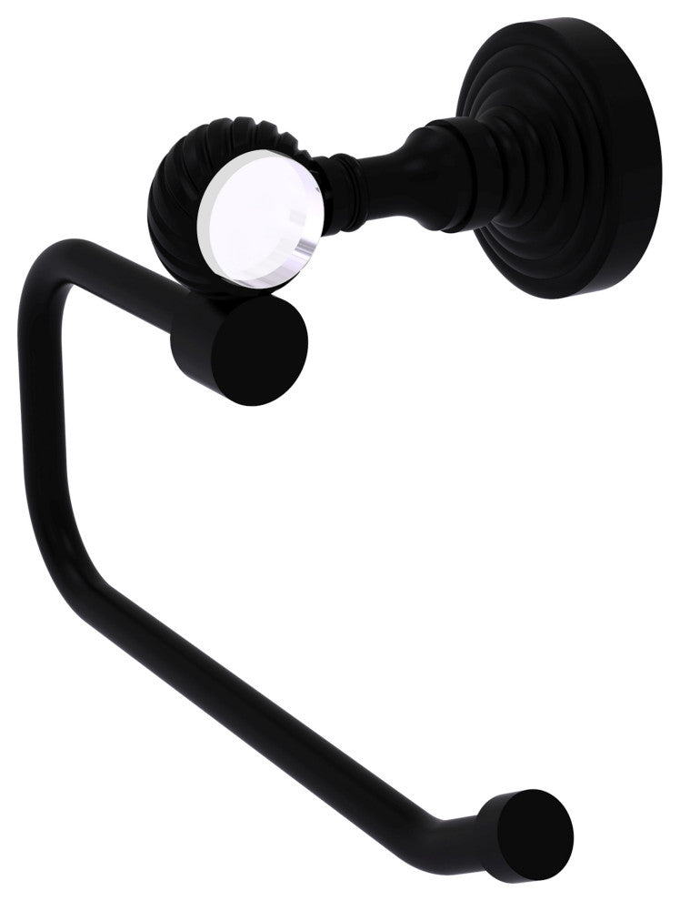 Pacific Grove Euro Style Twisted Toilet Tissue Holder, Matte Black