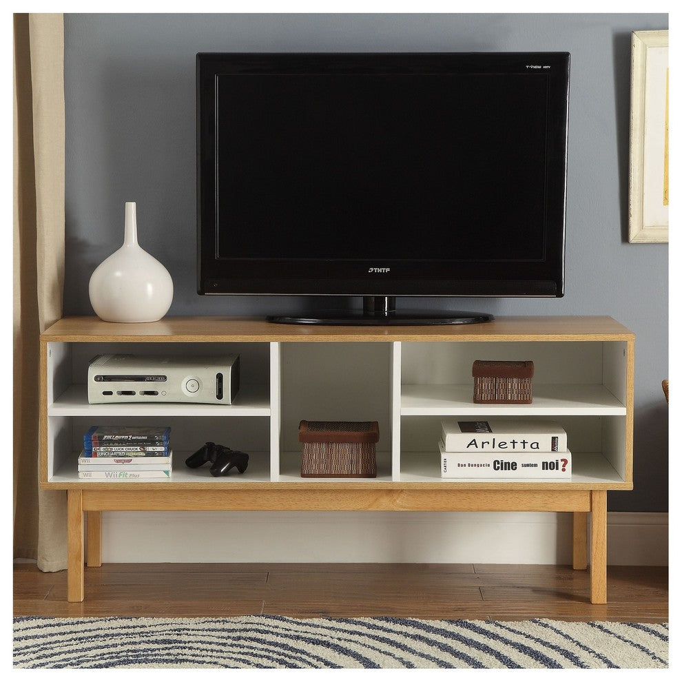 Console Table, Natural and Ivory