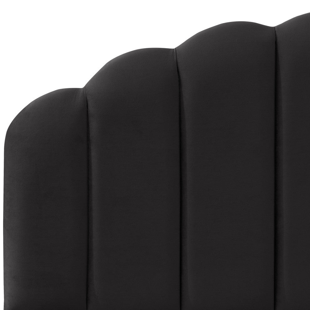Bed, Velvet Black, Twin
