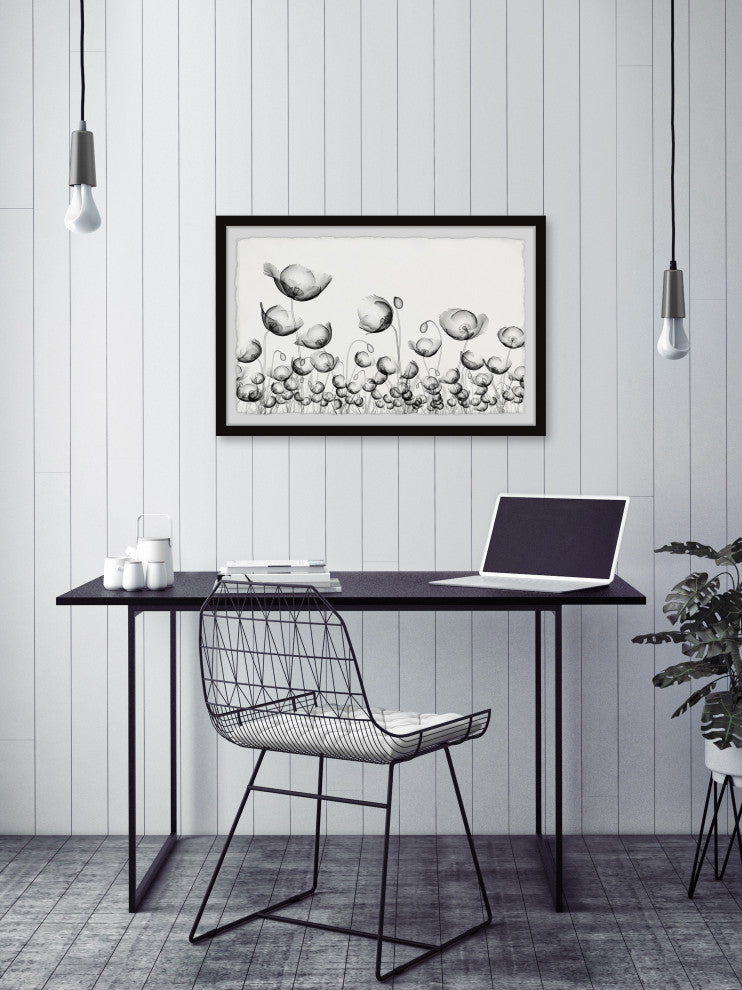 "Poppy Fields" Framed Painting Print, 12x8