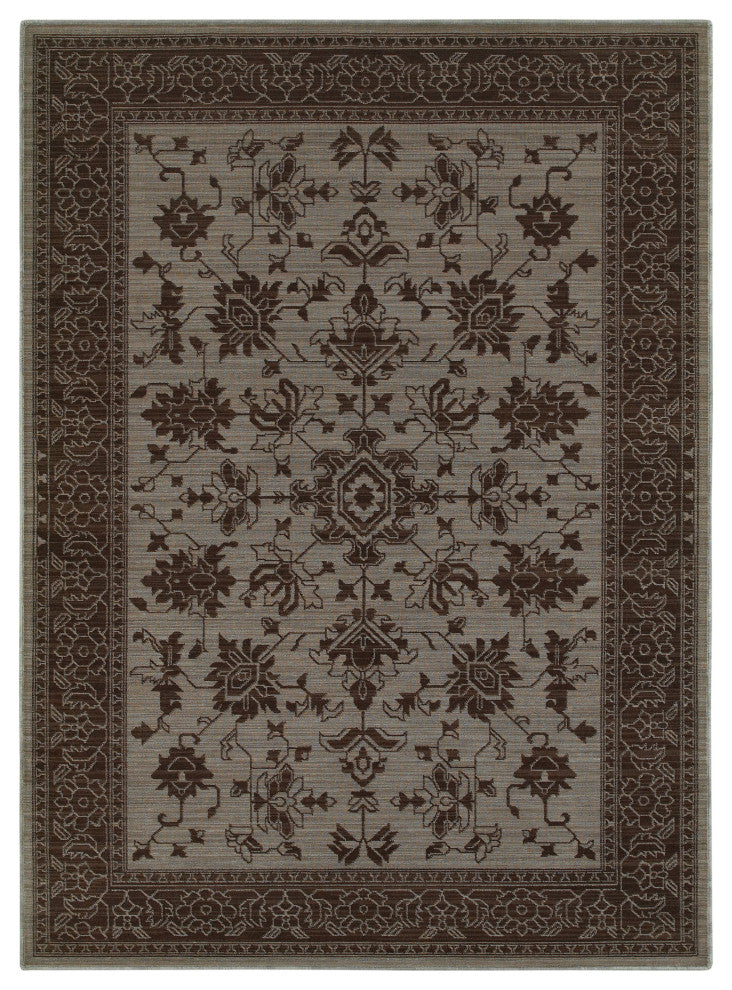 Oriental Weavers Foundry Blue/ Grey Oriental Indoor Area Rug 5'3"X7'6"