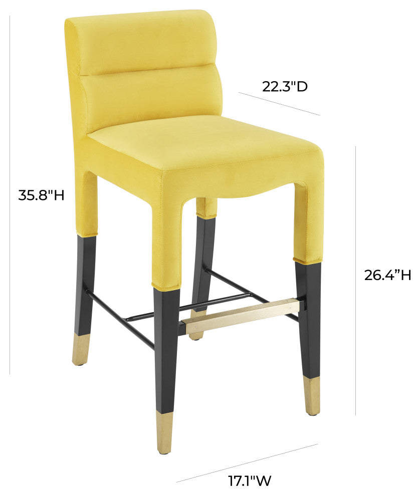 Taylor Burnt Gold Velvet Counter Stool