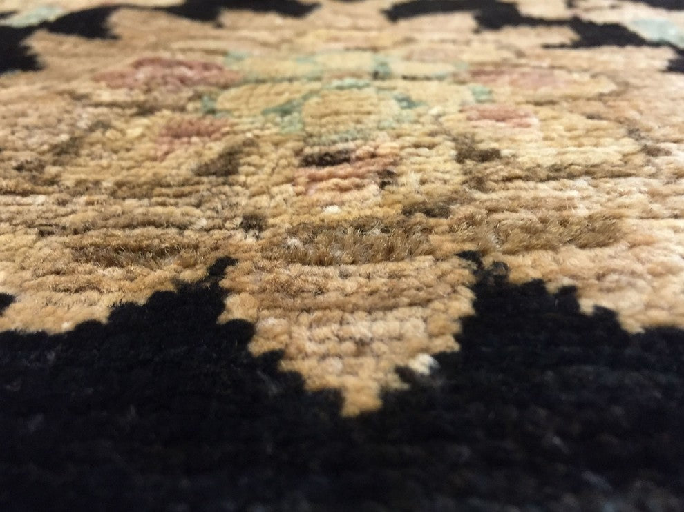 Peshawar Hala Black/Beige Rug, 9'4x11'11
