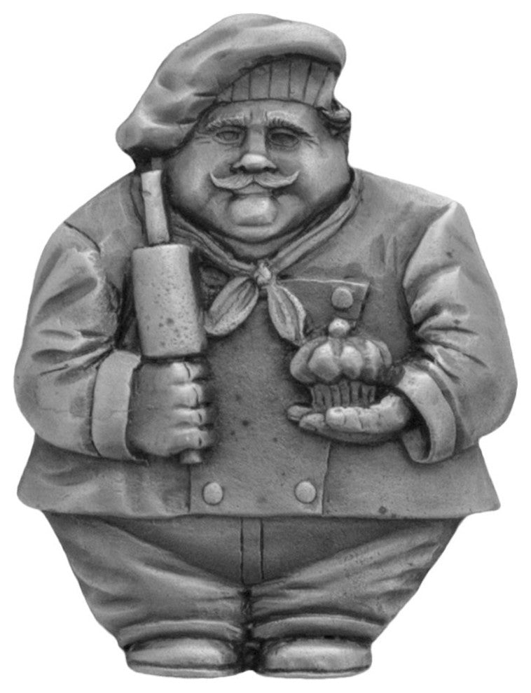 Baker Knob Antique Brass, Antique Pewter