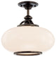 Canton 1-Light Semi Flush, Old Bronze