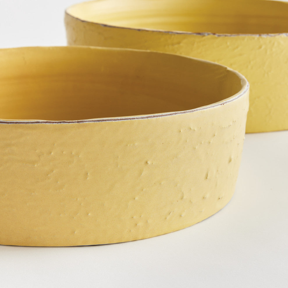 Studio Decorative Yellow Low Bowls