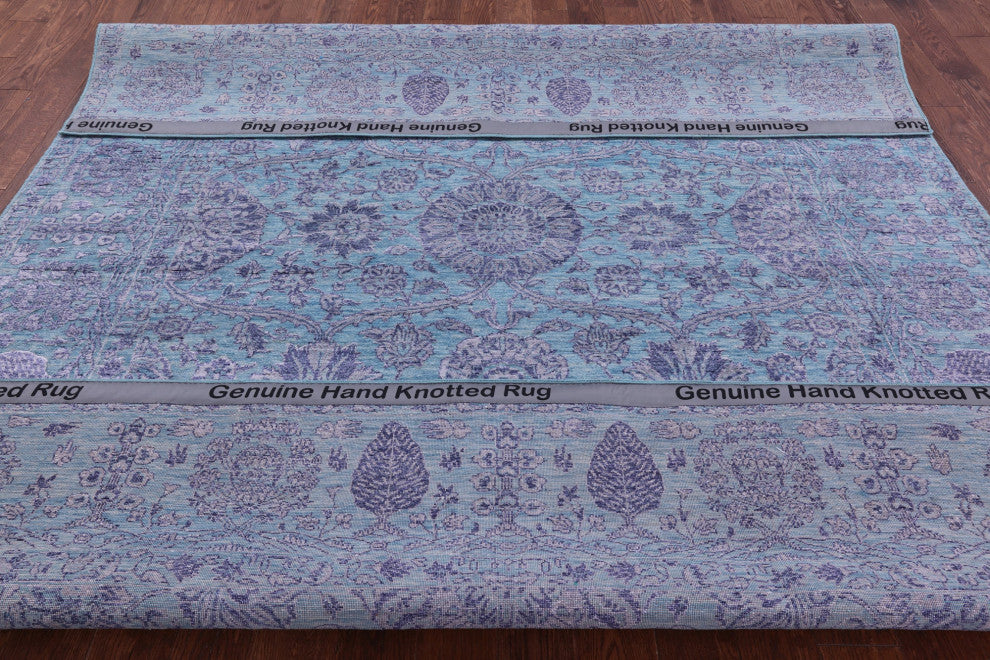 8' 1" X 10' 2" Wool & Silk Persian Hand-Knotted Rug - Q15563