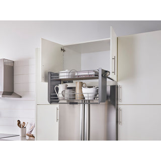 Pull Down Organizer for Wall Cabinets, Orion Gray, 34"W