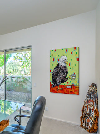 "Eagle Coffee" Painting Print on Wrapped Canvas, 20"x30"