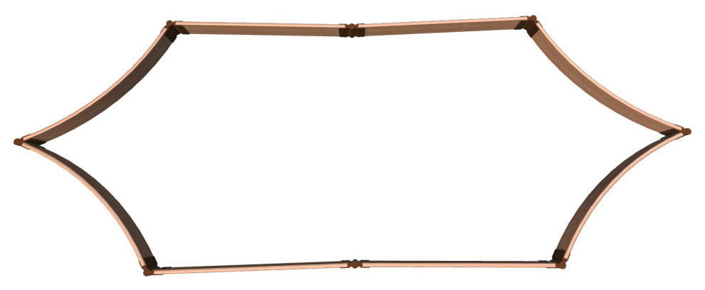 Classic Sienna 'Silver Salver' - 6' X 16' X 5.5"  Raised Garden Bed - 1" Profile