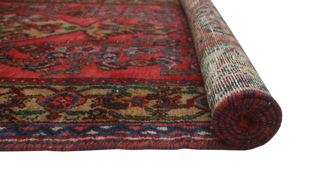 Fine Vintage Distressed Skyler Red Runner
