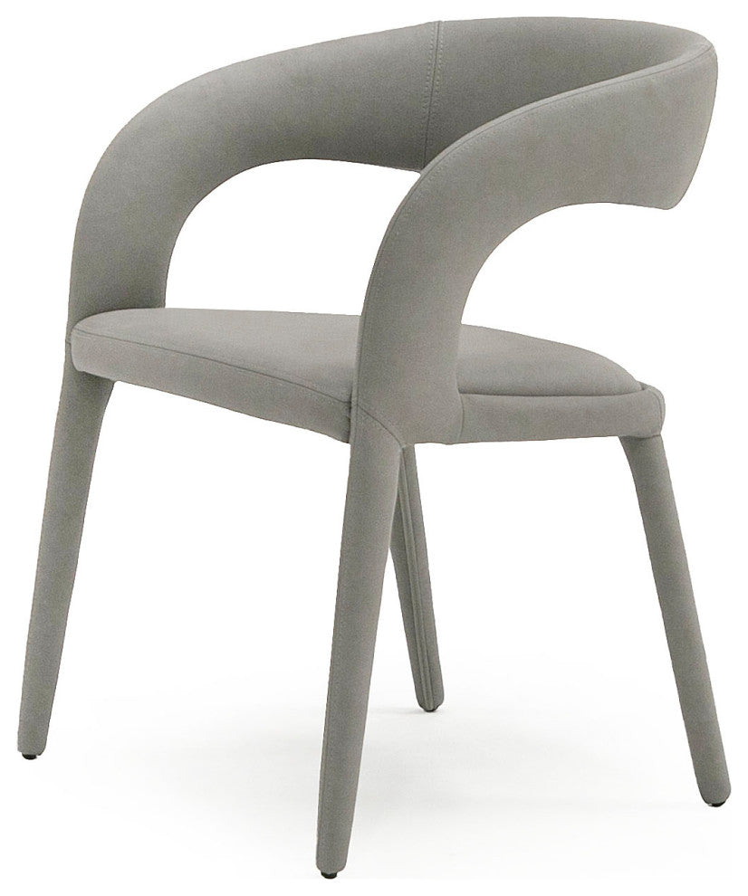 Modrest Faerron Modern Grey Leatherette Dining Chair