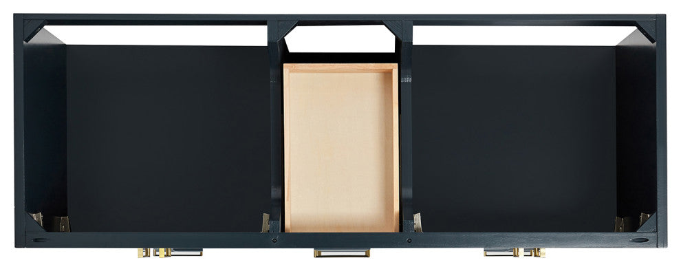 Ariel Stafford 60" Double Sink Bathroom Vanity Base, Midnight Blue