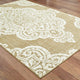 Martinique Overscale Medallion Tan/ Ivory Indoor/Outdoor Area Rug, 8'6"x13'