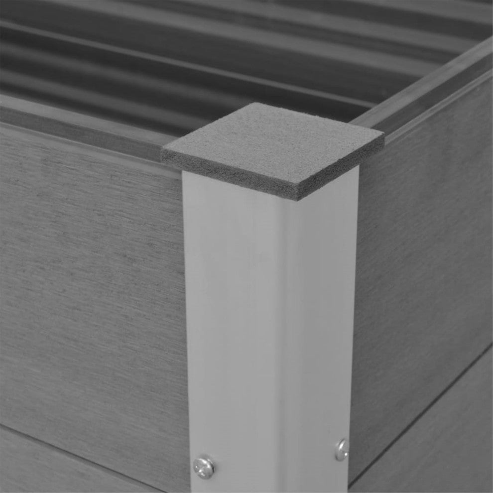 Vidaxl Garden Raised Bed Wpc 59.1"x39.4"x21.3" Gray