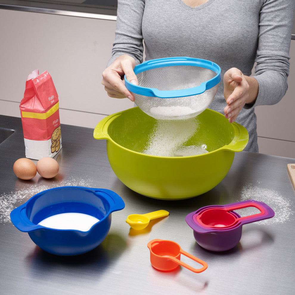 Joseph Joseph Nest Plus 9 Piece Compact Multicolored Food Preparation Set