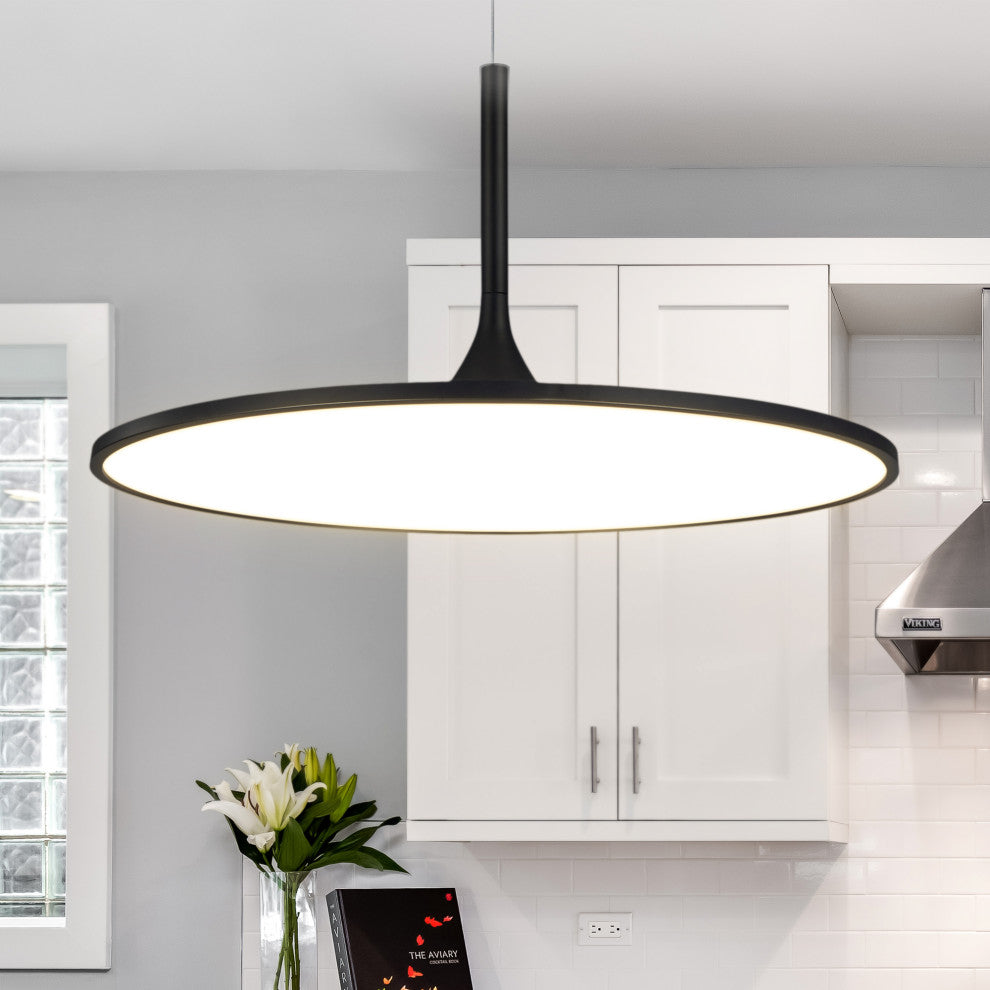 Salm Adjustable LED Chandelier, Black