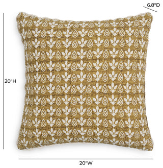 Harvest Printed Cotton 20" Accent Cushion