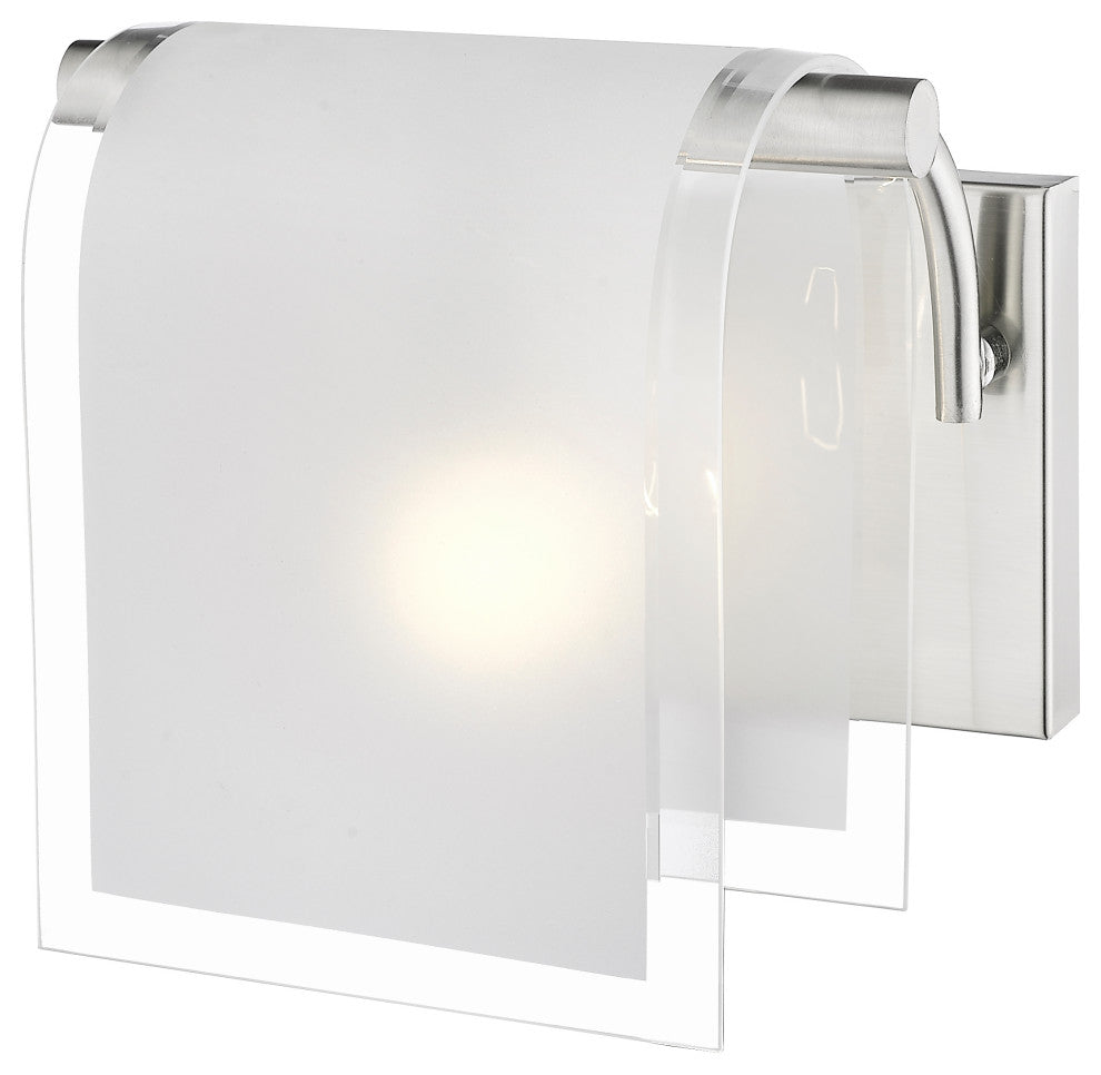 Zlite 169-1S-BN 1-Light Wall Sconce, Clear Beveled