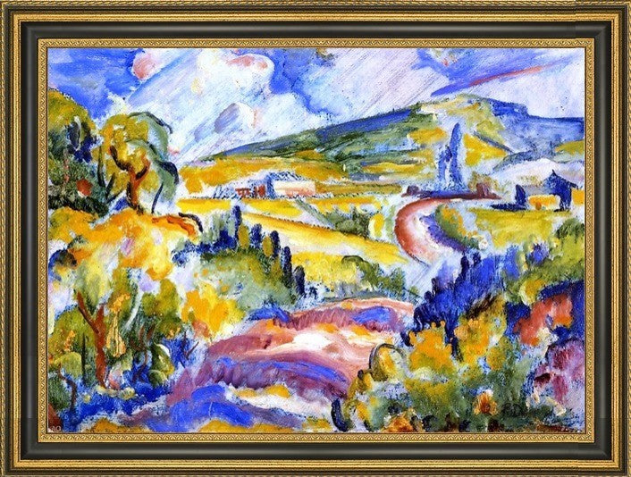 Preston Dickinson Landscape  Quebec - 16" x 24" Framed Premium Canvas Print