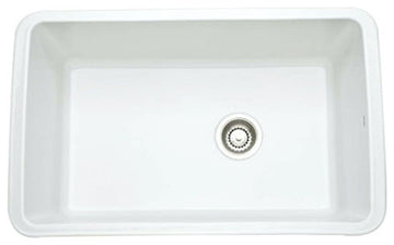Rohl 6307-00 Allia Drop-In Fireclay Bar Sink, White, 18"