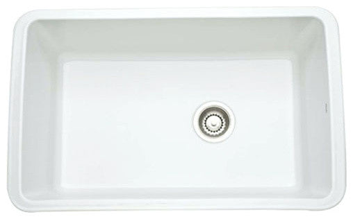 Rohl 6307-00 Allia Drop-In Fireclay Bar Sink, White, 18"