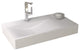 ADM Rectangular Ramped Wall Mounted Sink, White, 39", Matte White