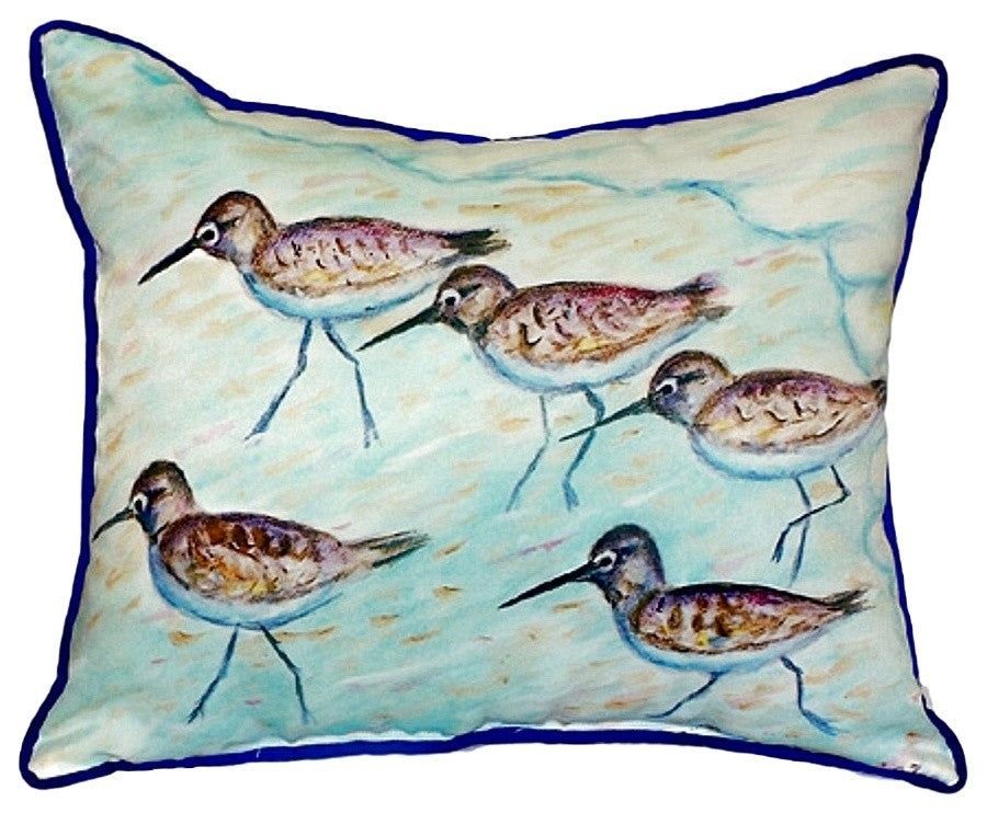 Sandpipers Small Indoor/Outdoor Pillow 11x14 - Set of Two