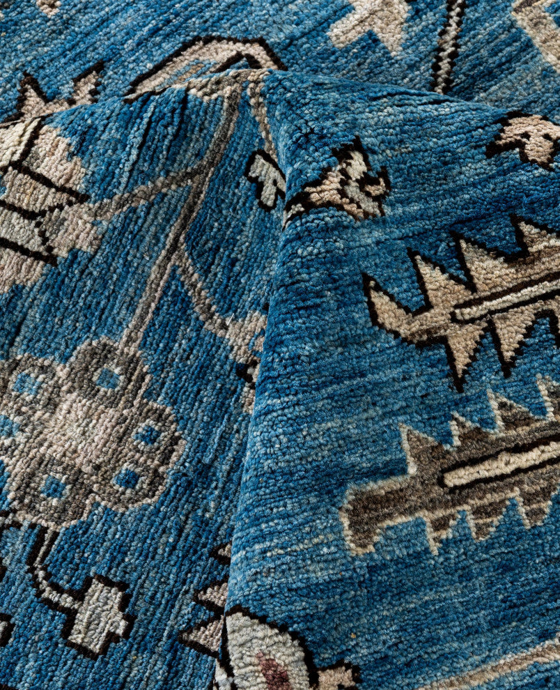 Serapi One-of-a-Kind Hand-Knotted Area Rug Light Blue, 7'11" x 9'10"
