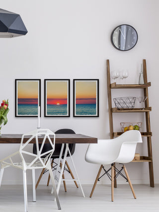 Sunset State of Mind Triptych, Set of 3, 12x18 Panels