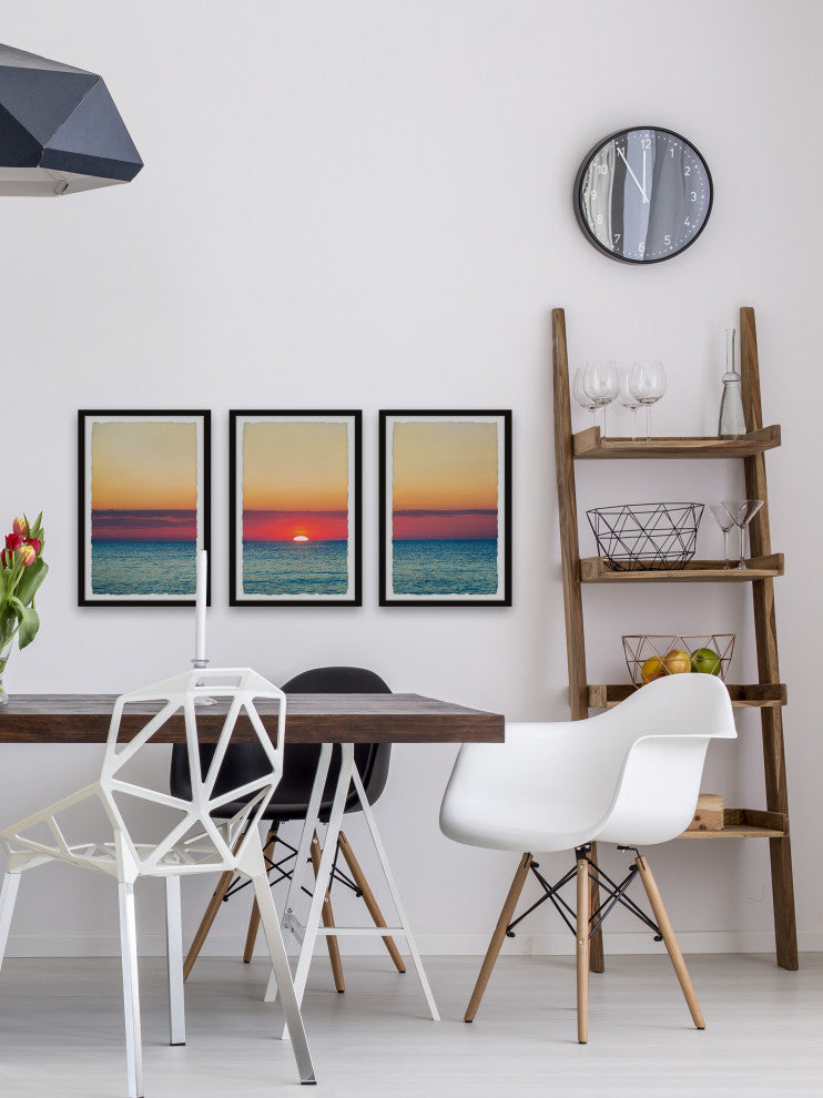 Sunset State of Mind Triptych, Set of 3, 12x18 Panels