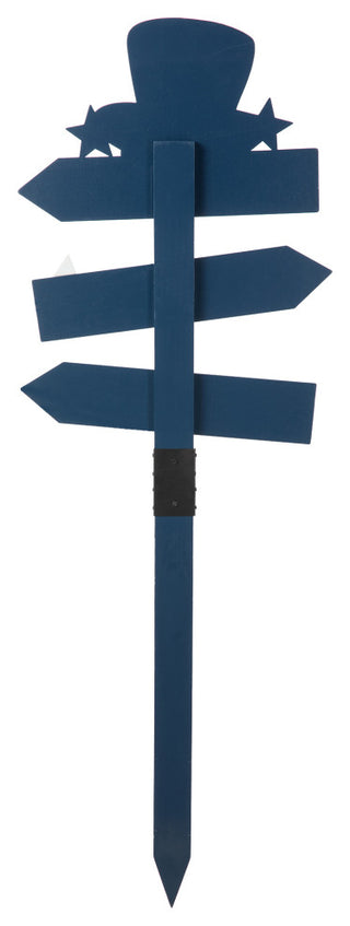 36"H Patriotic Top Hat Word Sign Yard Stake
