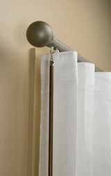 Deco Traverse 1 Rod With Empire Finial, Antique Silver, 120
