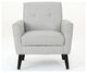 GDF Studio Sierra Mid Century Fabric Club Chair, Light Gray