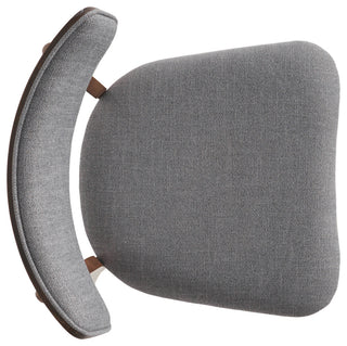 GDF Studio Caleb Mid-Century Walnut Finished Frame Dining Chairs, Set of 2, Dark Gray
