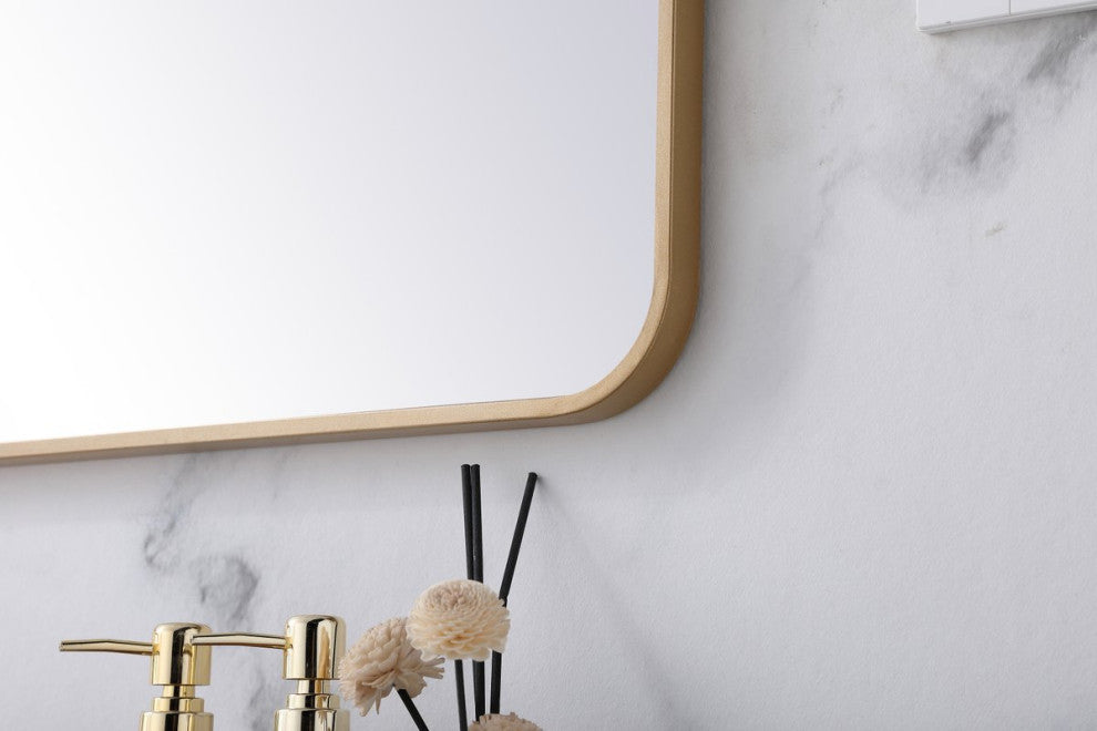 Elegant Decor Evermore Vanity Mirror Brass