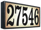 Serrano, Xtra Large Lighted Address Plaque, Black Frame Only