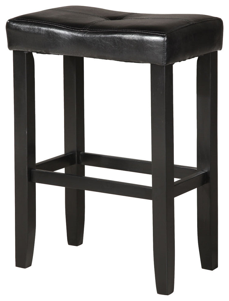21" X 14" X 24" 2pc Black And Black Swivel Counter Height Stool