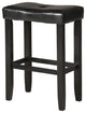 21" X 14" X 24" 2pc Black And Black Swivel Counter Height Stool