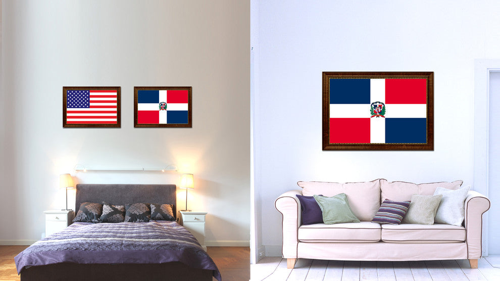 Dominican Republic Country Flag Canvas Print, 15"x21"