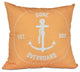 Gone Overboard, Word Print Outdoor Pillow, Yellow, 20"x20"