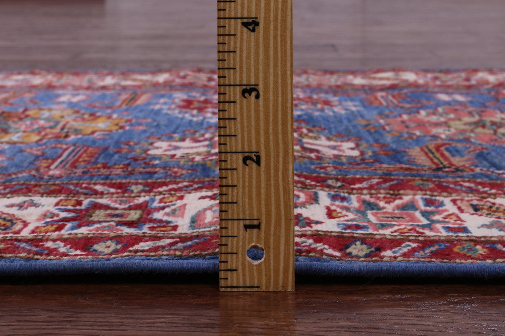 2' 8" X 10' 1" Runner Super Kazak Handmade Wool Rug - Q12969