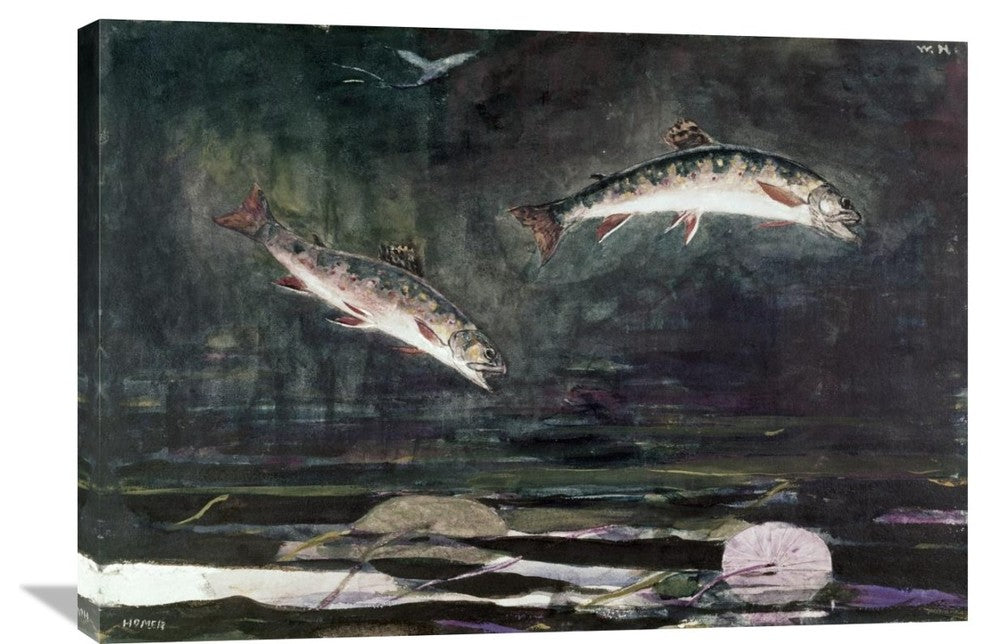 "Leaping Trout" Artwork, 36"x25"