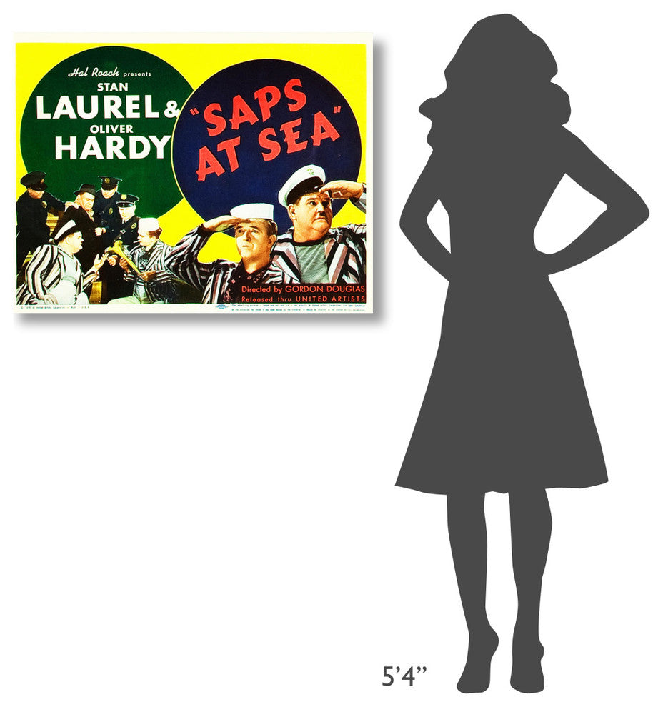 "Laurel & Hardy - Saps At Sea, 1940" Canvas by Hollywood Photo Archive, 36x28"